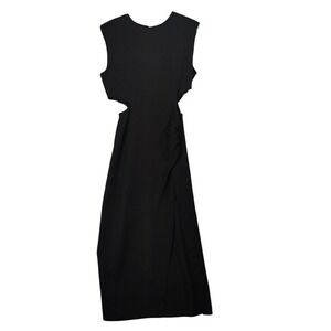 ZARA Black‎ Sleeveless Cutout Maxi Dress Womens XS Baddie Party Classic Elegant